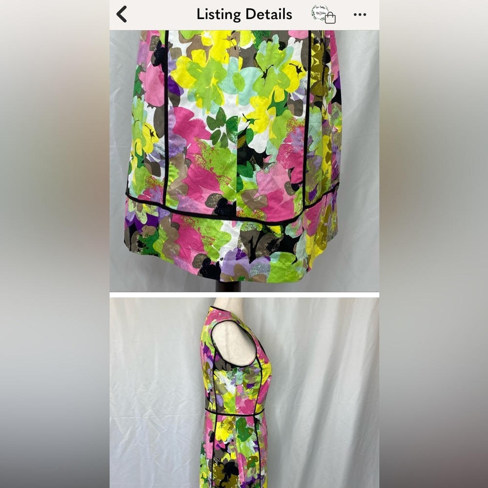 Calvin Klein floral sleeveless dress, sz 6
